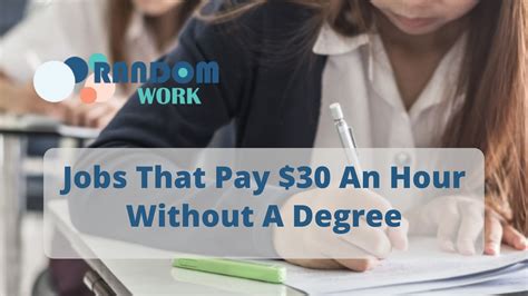 With <strong>pay</strong> minimums as high as nearly $<strong>30 an hour</strong>, here are eight <strong>jobs</strong> that are available with Kansas City that don’t require a college <strong>degree</strong>. . What jobs pay 30 an hour without a degree